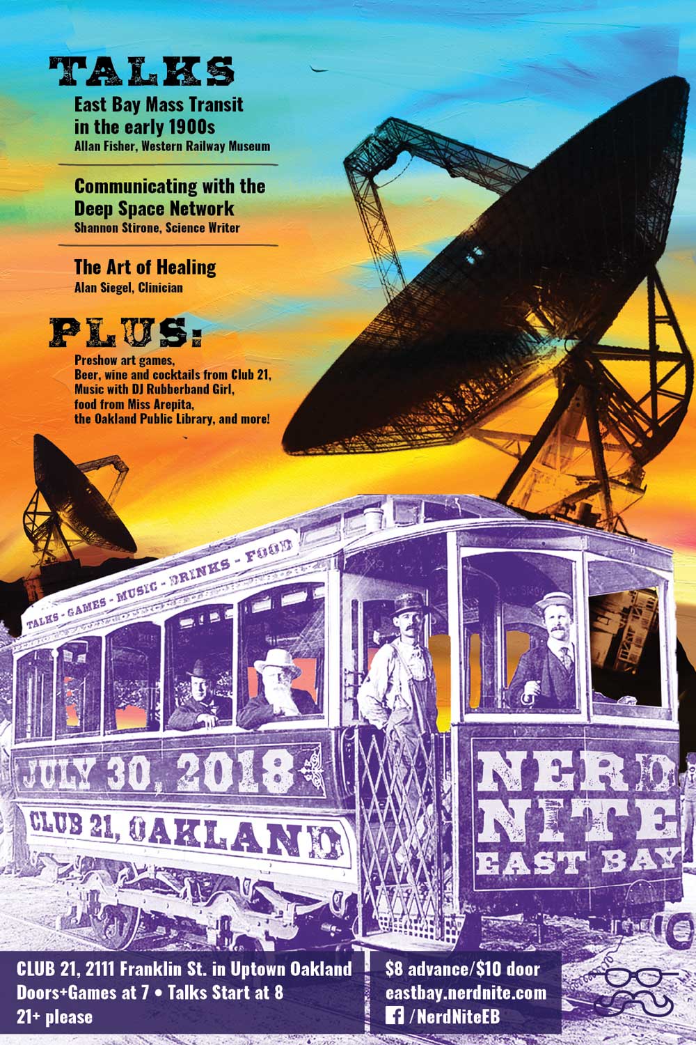 Nerd Nite East Bay Poster Transit and SETI