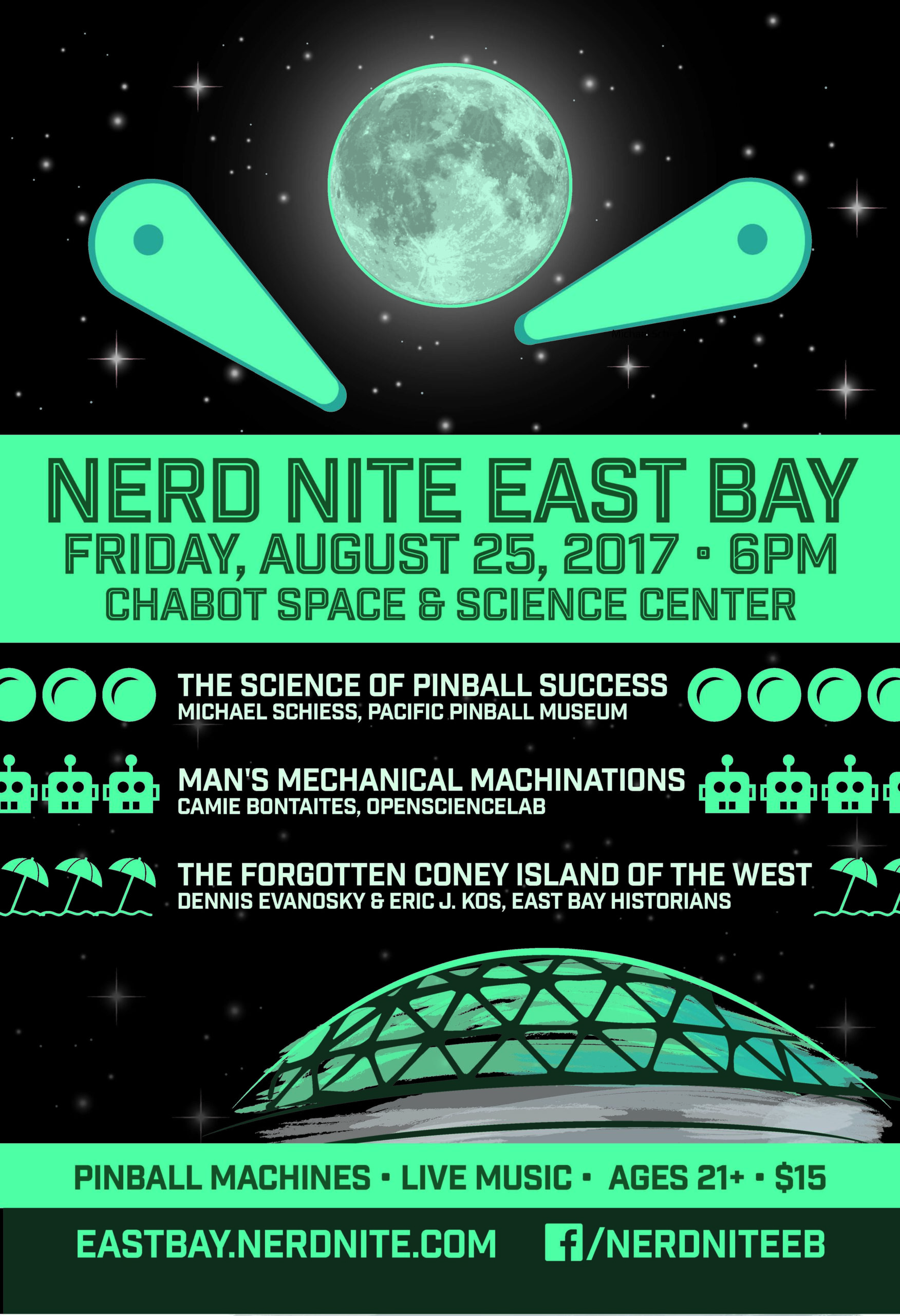 Nerd Nite East Bay Poster Moon